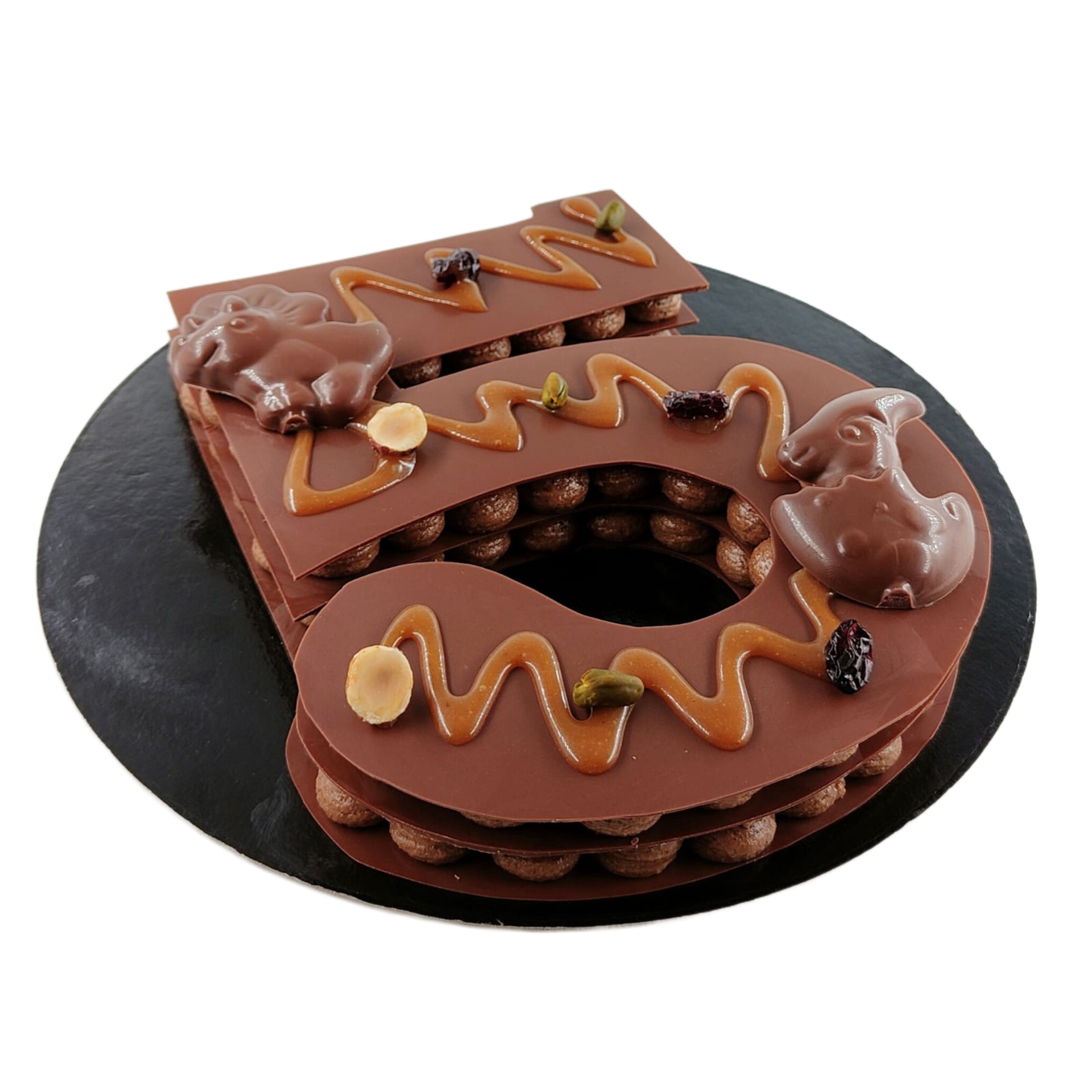 Number cake en chocolat